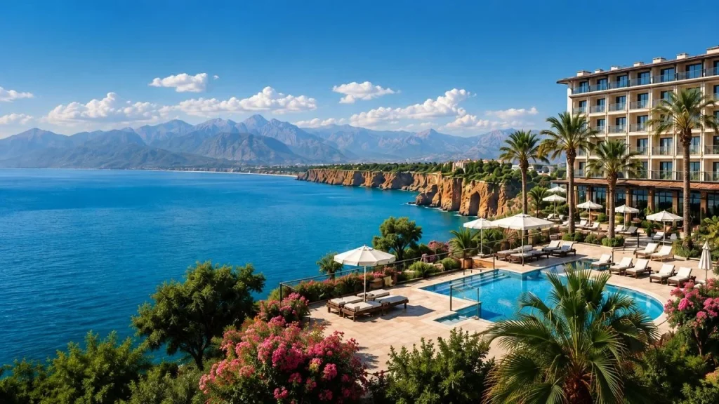 COP31 Antalya hotel booking and accommodation with Mediterranean coastal resort view